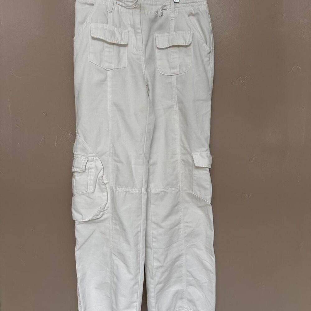 Brandy-melville Women's White Cargo Pants Trousers